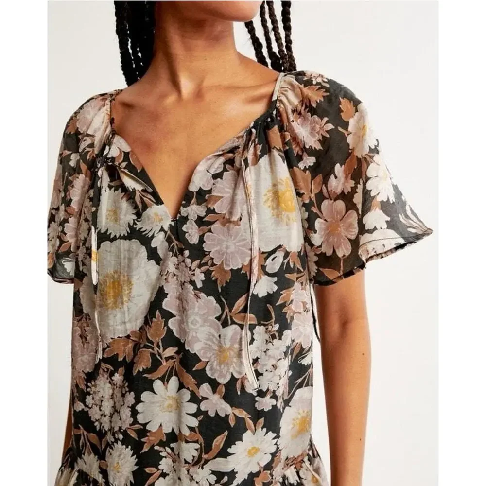 Abercrombie and Fitch floral flowy summer dress Small Tall